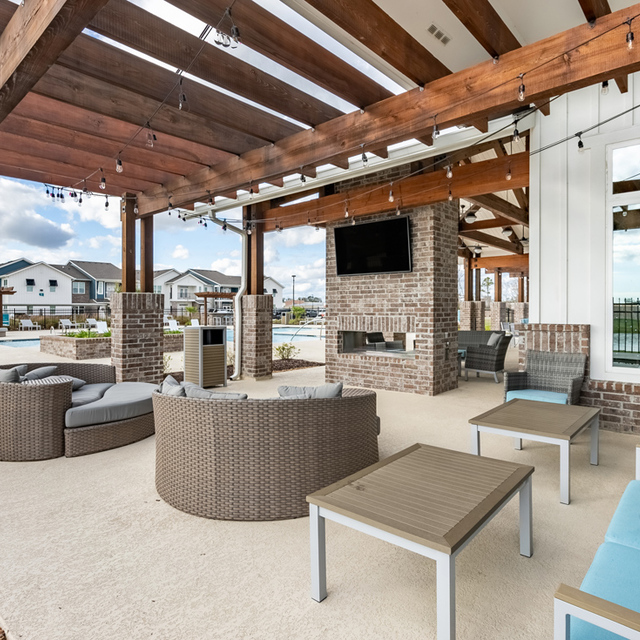 Oasis at Southpark - Outdoor Lounge with Fireplace